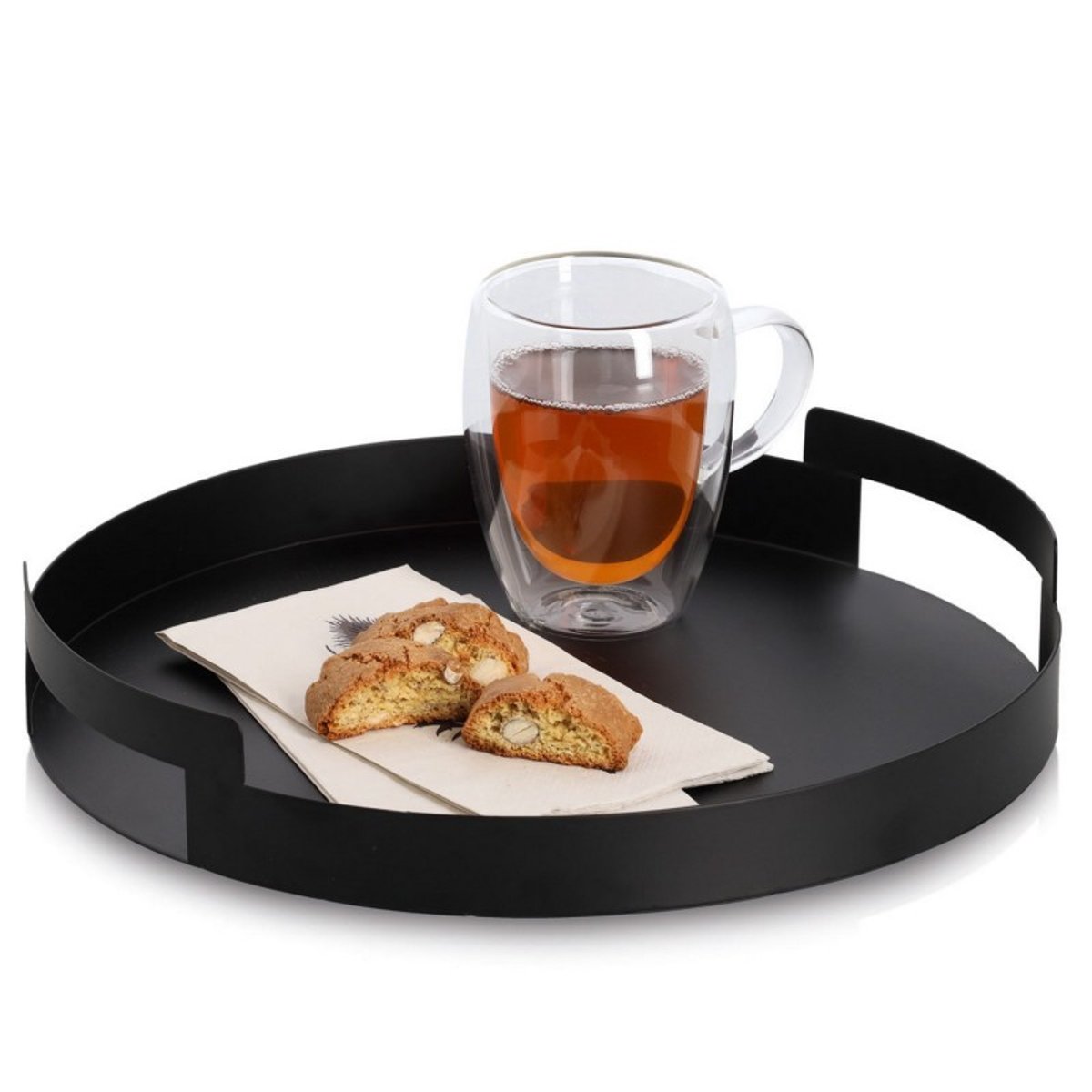 Plateau de cuisine métal design noir, ZELLER PRESENT