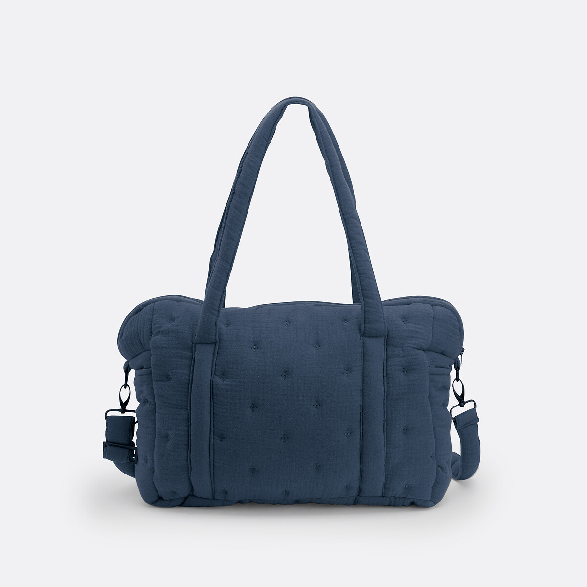 Sac à langer en gaze de coton Kumla bleu prusse, LA REDOUTE INTERIEURS