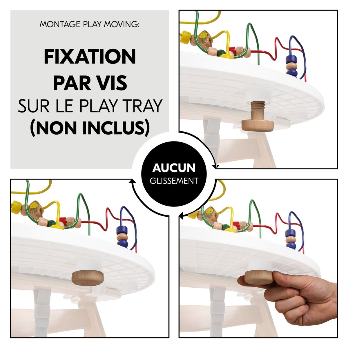Jeux plateau chaise haute beige, HAUCK