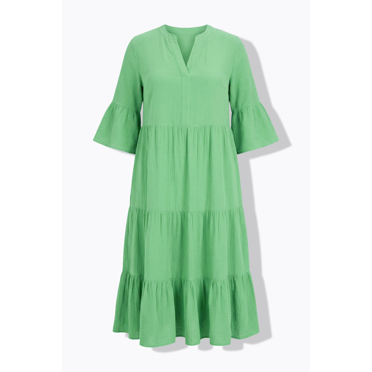 Robe maxi en mousseline, à col montant vert, STUDIO UNTOLD