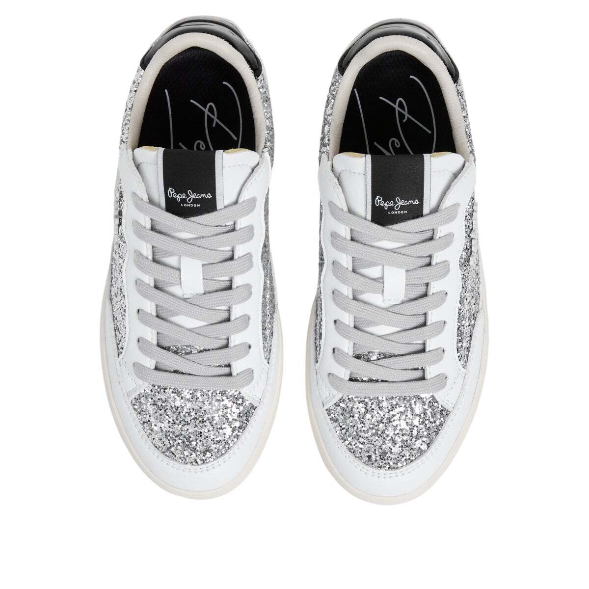 Baskets Avec Détails Paillettés argent, PEPE JEANS