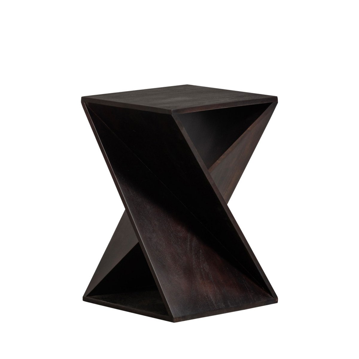 Table d'appoint carrée en bois 41x41cm- IKEM marron foncé, WOOOD
