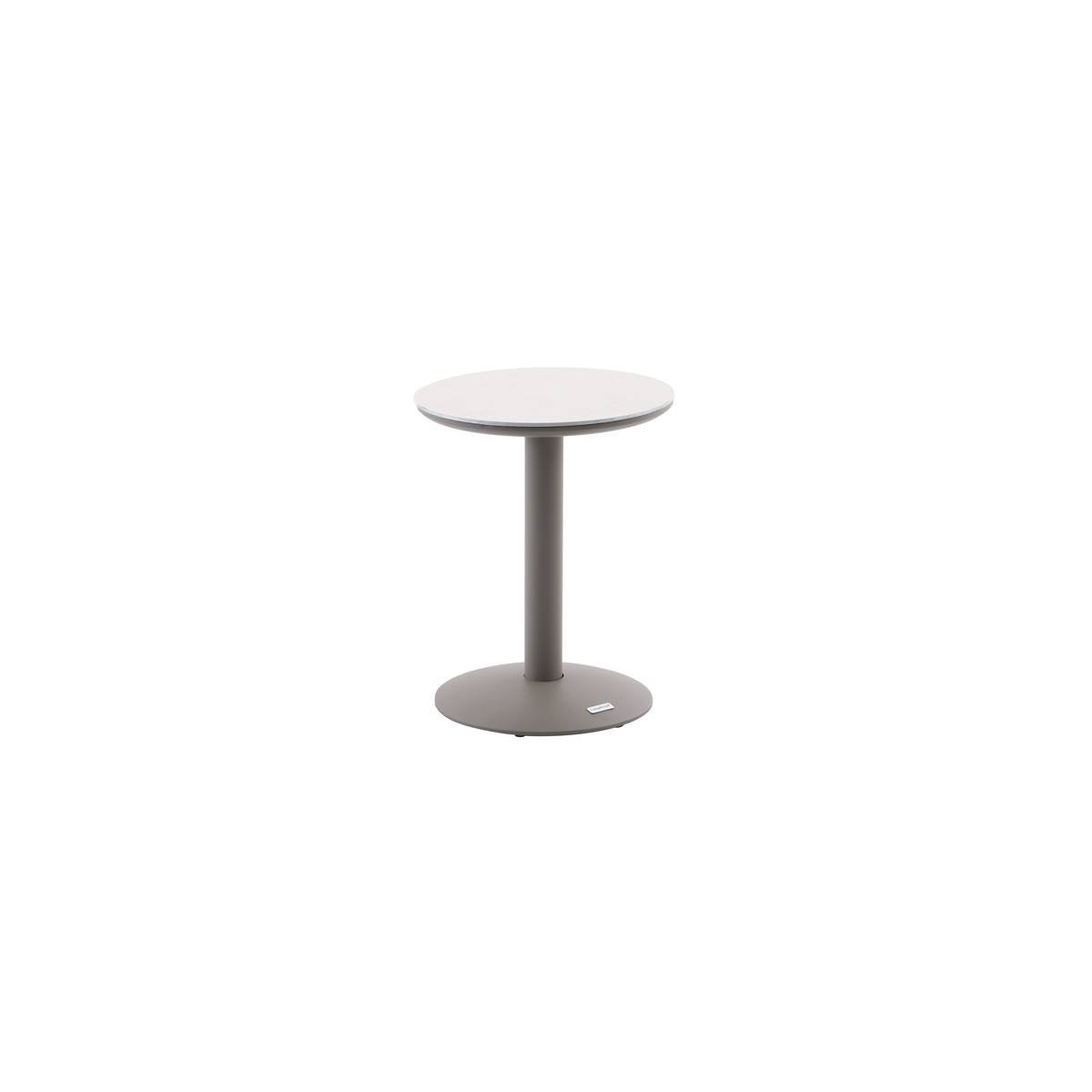 Table d'appoint de jardin en aluminium et pierre SOLETIA cafe, HESPERIDE