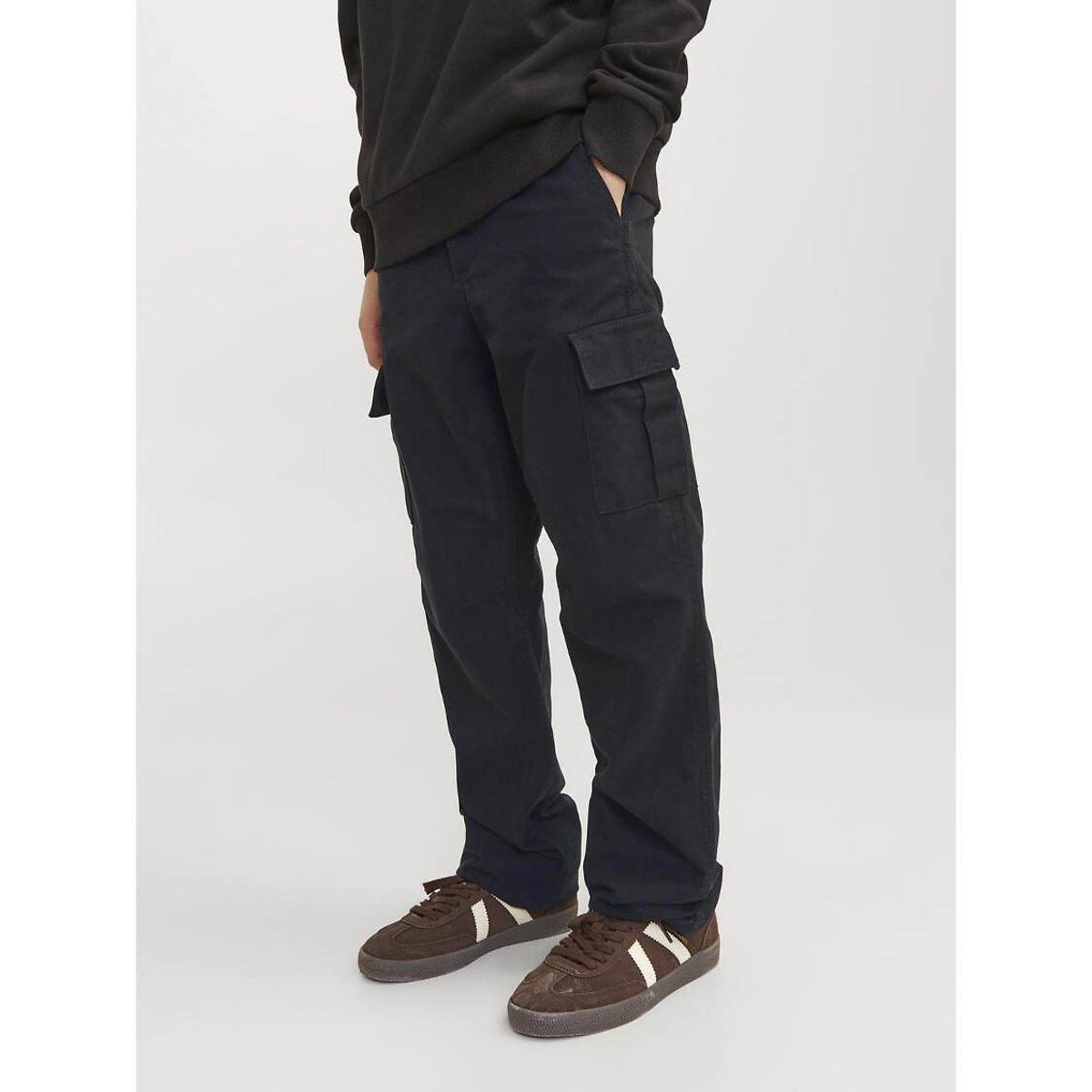 Pantalon style cargo noir, JACK & JONES JUNIOR