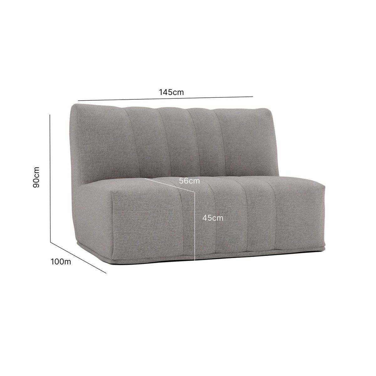 Canapé BZ tissu - CANELLE gris clair, CAMIF