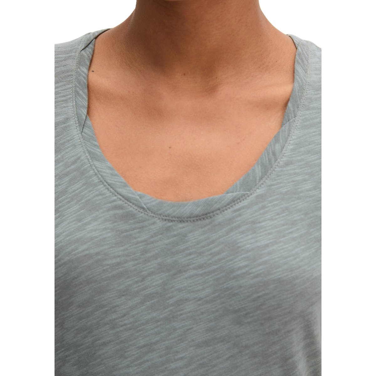 T-shirt DfC loose en jersey slub gris, MARC O'POLO