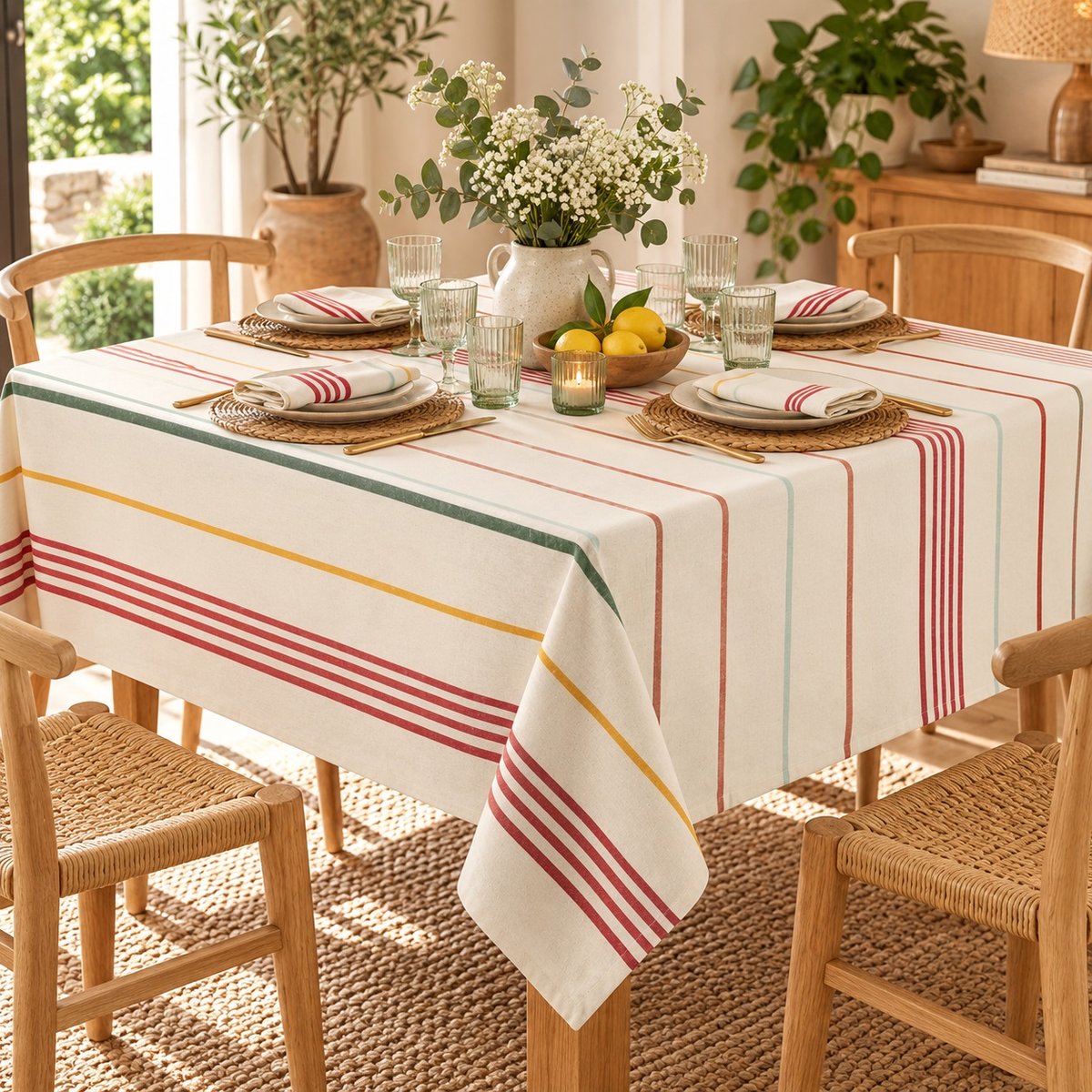Nappe recyclée Épure Secrète multico, EDEN