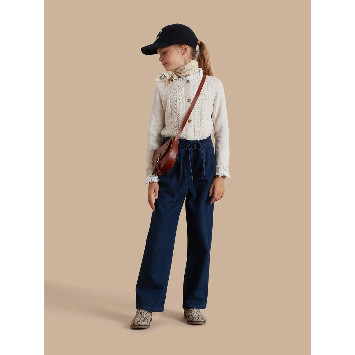 Pantalon large denim light denim brut, CYRILLUS