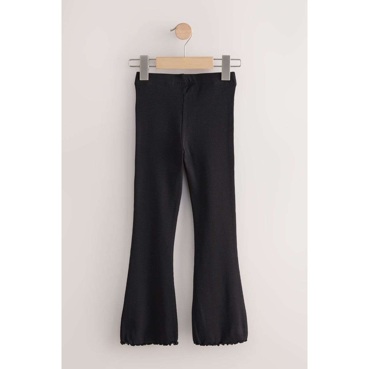 Legging évasé côtelé noir, NEXT