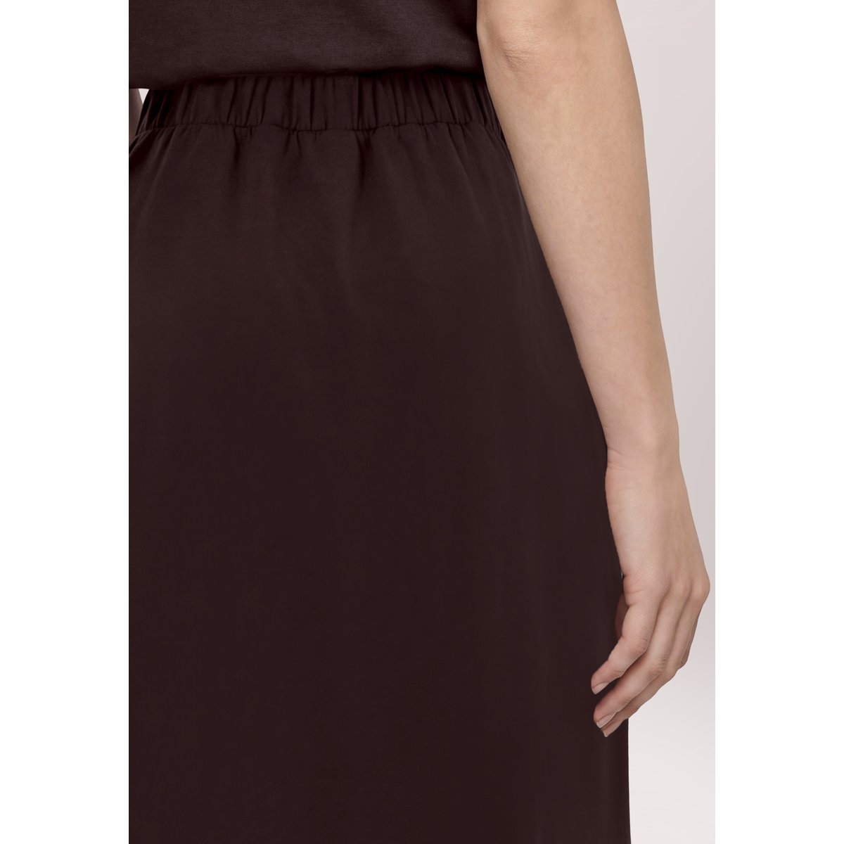 Jupe longueur midi à élastique dark maroon, VERA MONT