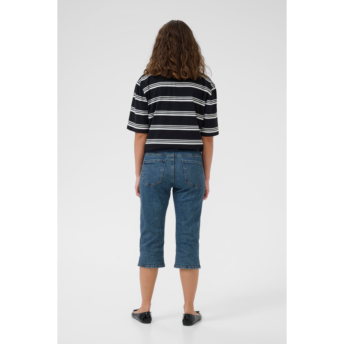 Pantalon casual bleu medium vintage blue wash, CULTURE