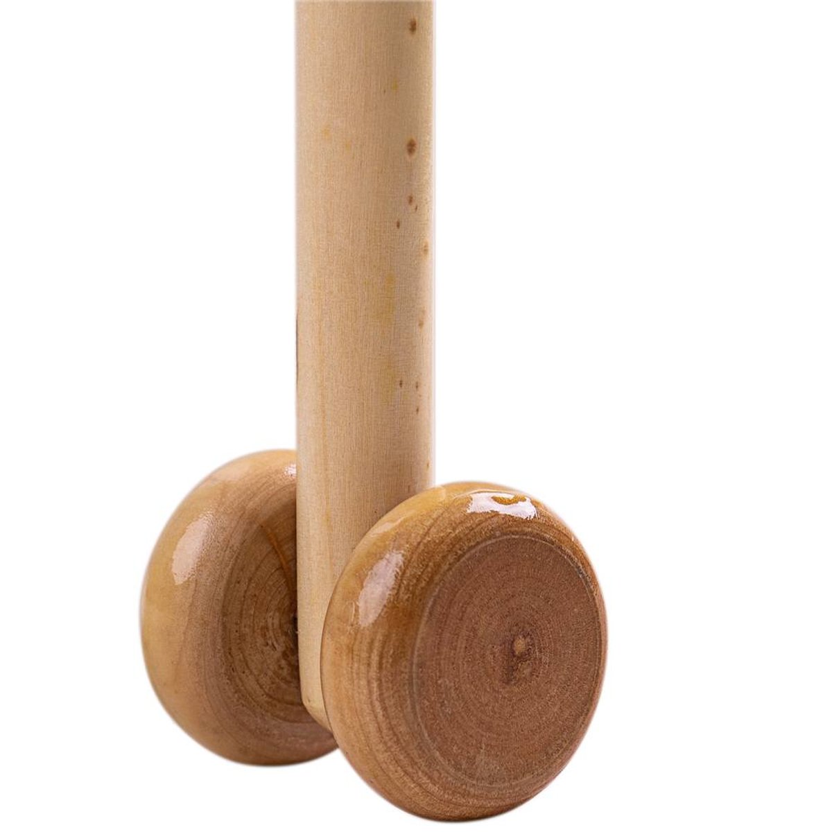 Cheval bâton en bois et velours côtelé marron, BIGJIGS