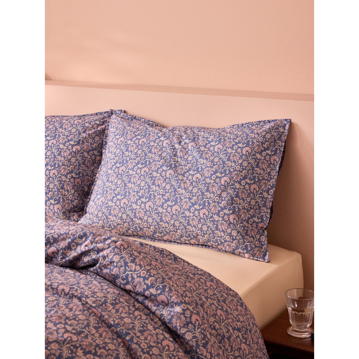 Taie d'oreiller percale de coton "ABELIE" bleu, CYRILLUS