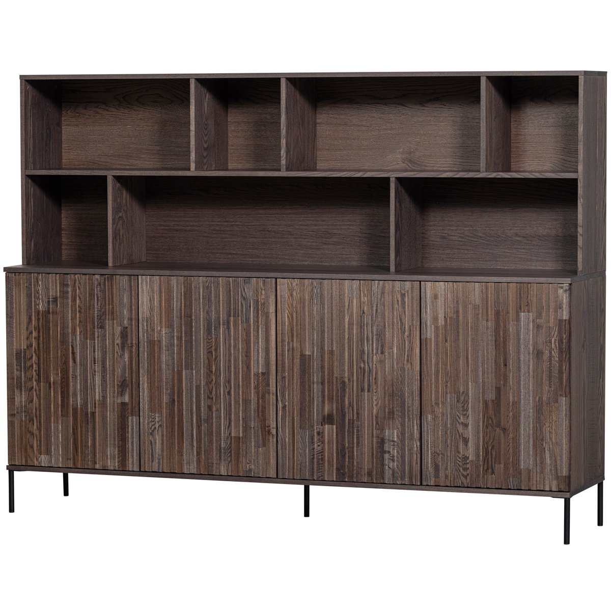 Armoire vitrine GRAVURE brun, WOOOD