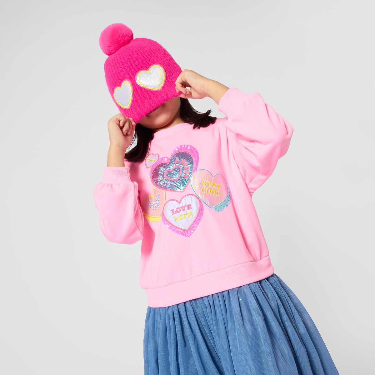 Bonnet à fils fantaisie doux storm pink, BILLIEBLUSH
