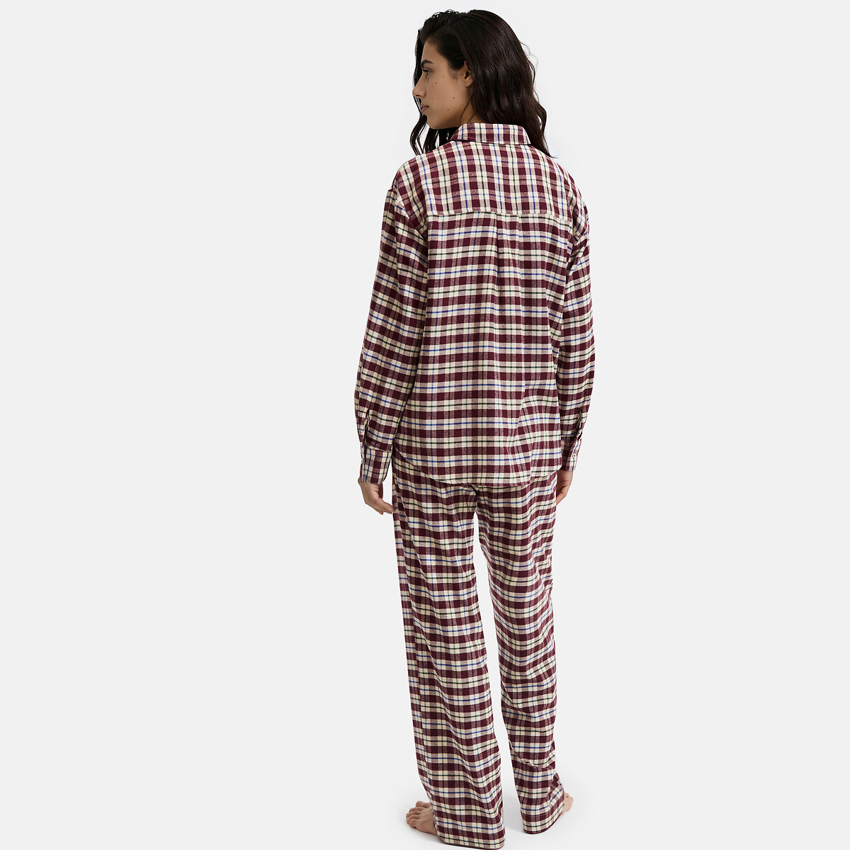 Pyjama en flanelle, Signature MONTAINE carreaux, LA REDOUTE COLLECTIONS