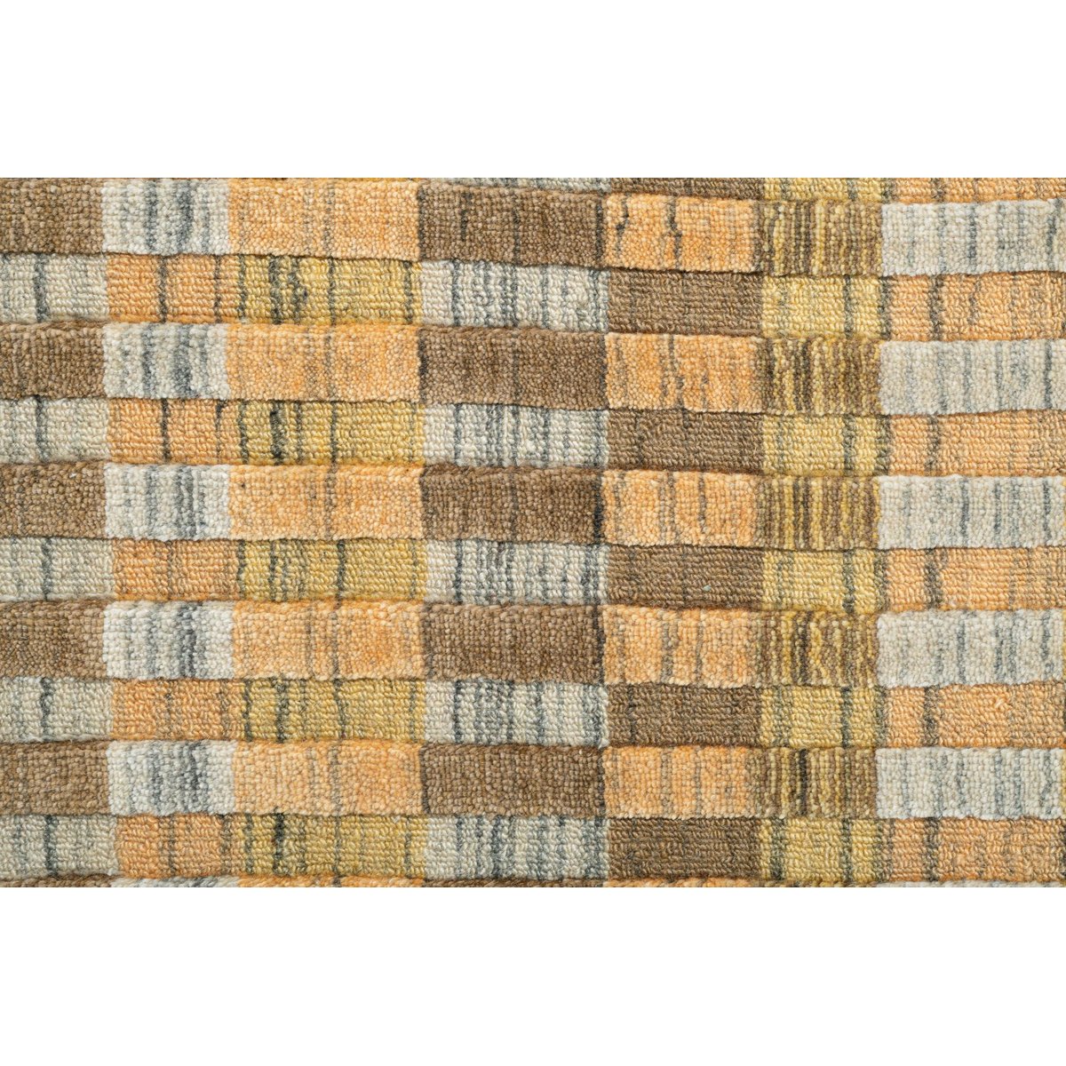 Tapis en laine vierge et viscose terre, THEKO