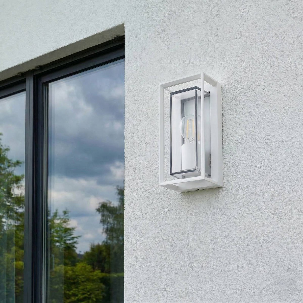 Applique extérieure en aluminium moderne blanc, ARCCHIO