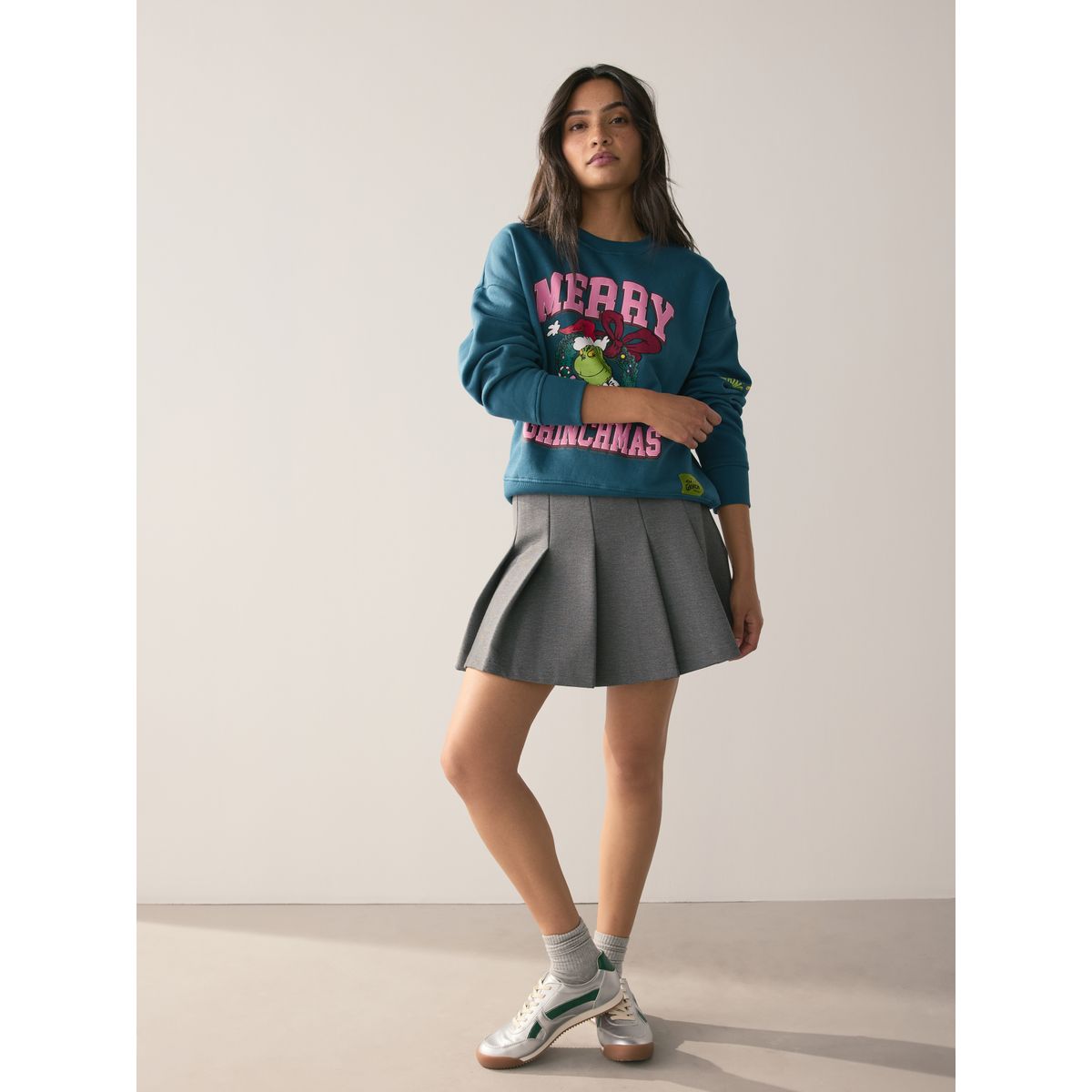 Sweat de noël avec couronne the grinch vert forêt, NEXT