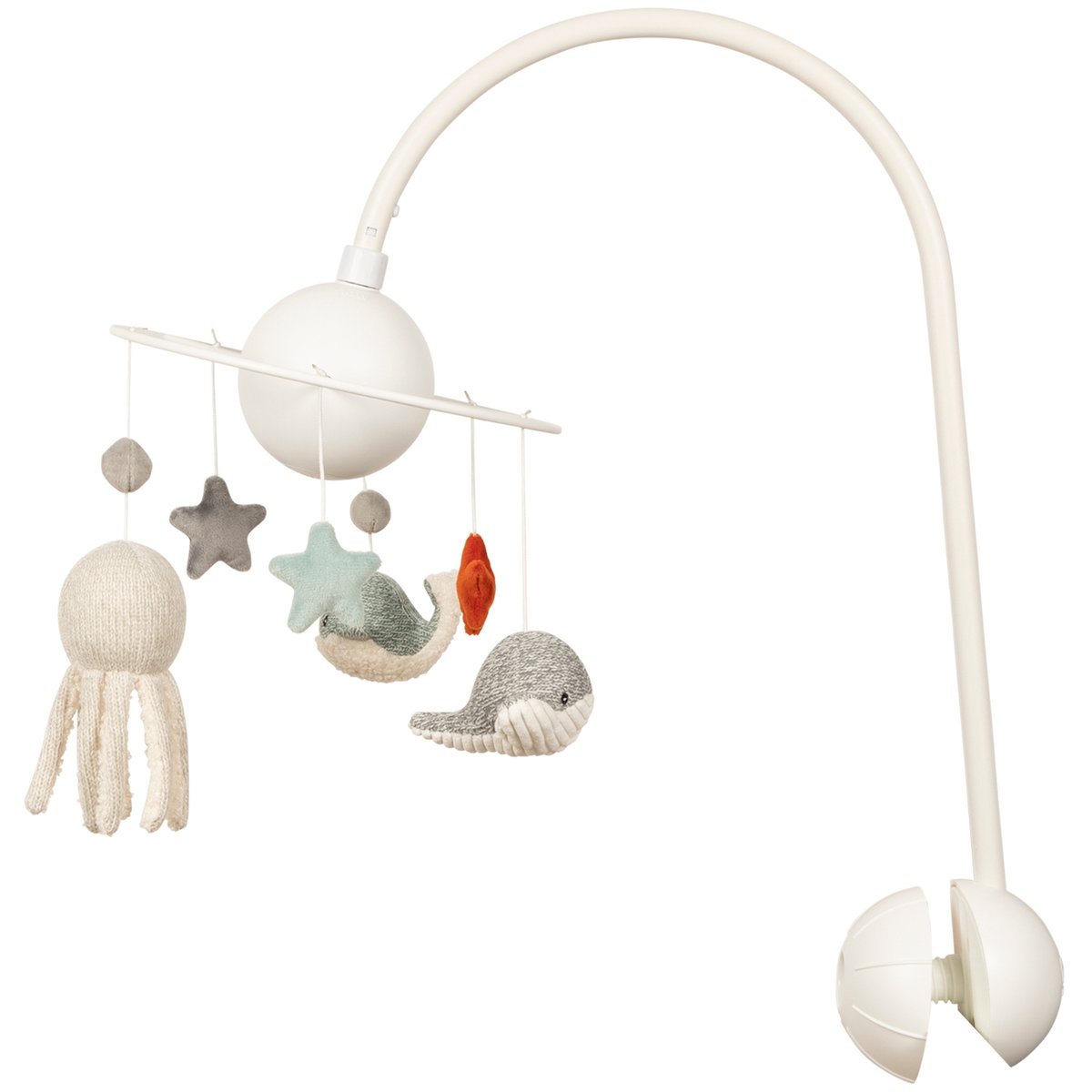 Mobile pour bébé orange, vert, blanc, FLOW
