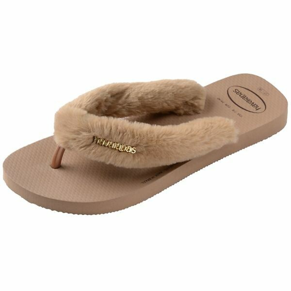 Chinelos Top Fluffy III rosa/dourado, HAVAIANAS
