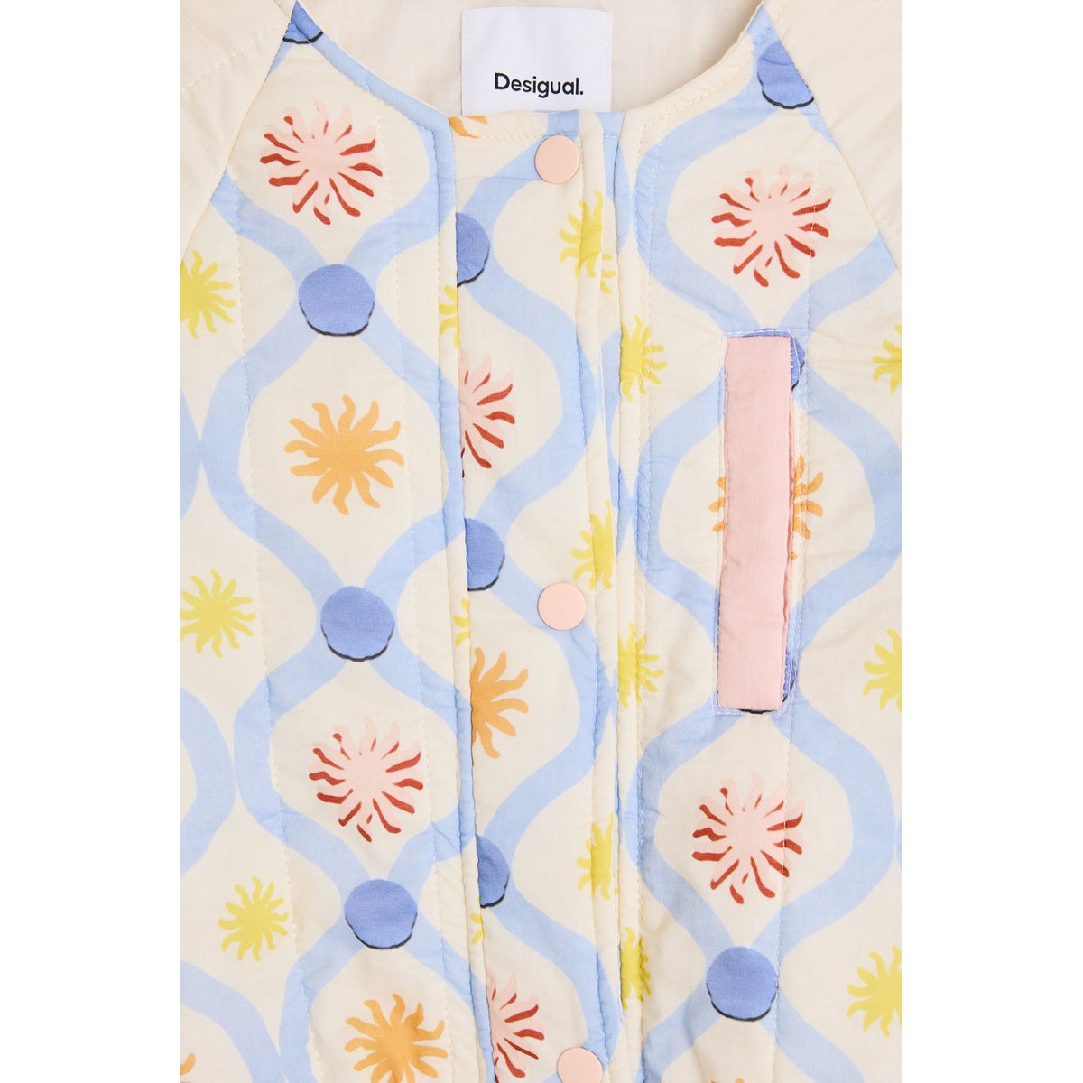 Veste matelassée soles noir, DESIGUAL