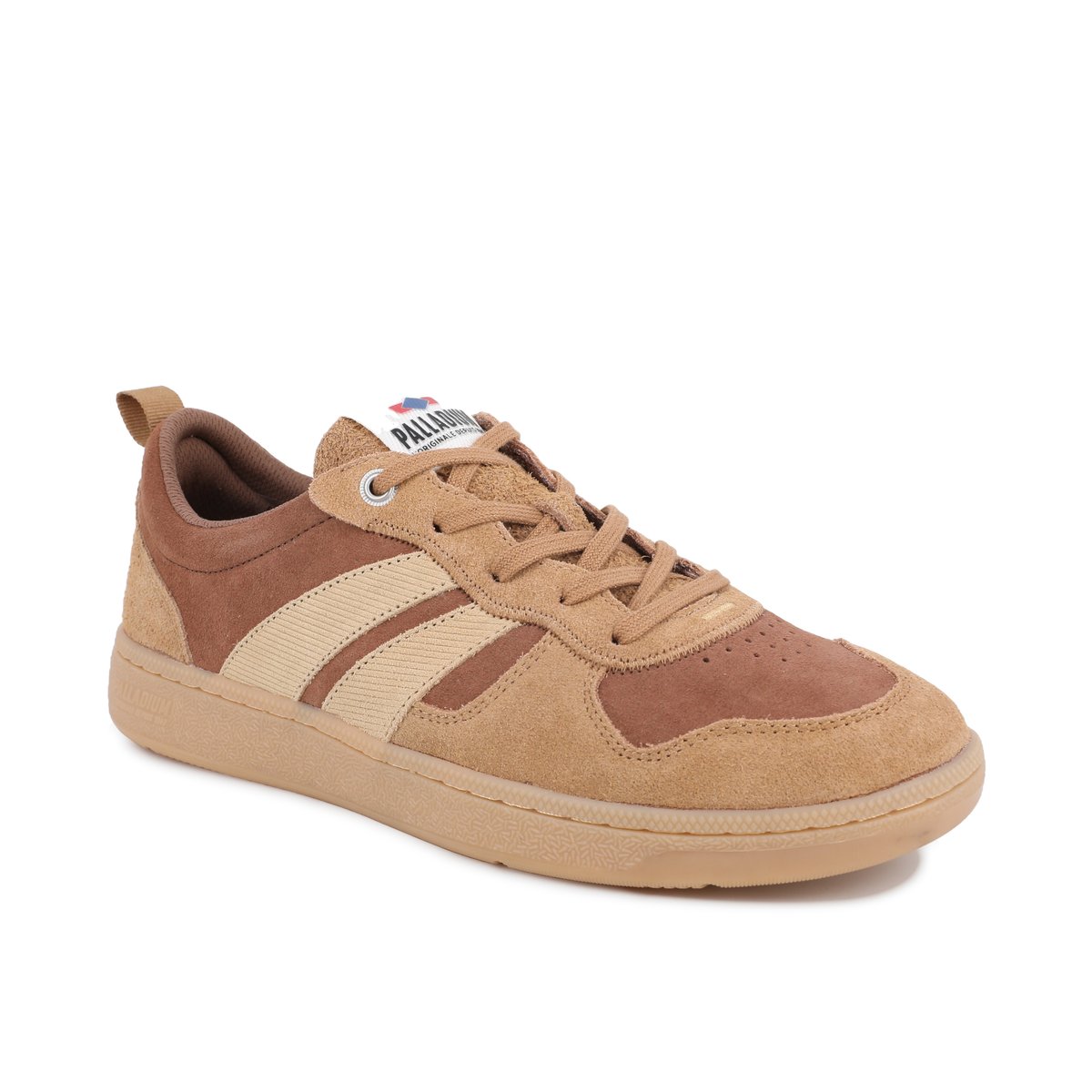 Baskets basses en coton PALLACUP FLAME SDE marron-raw brown/dearbrwon, PALLADIUM
