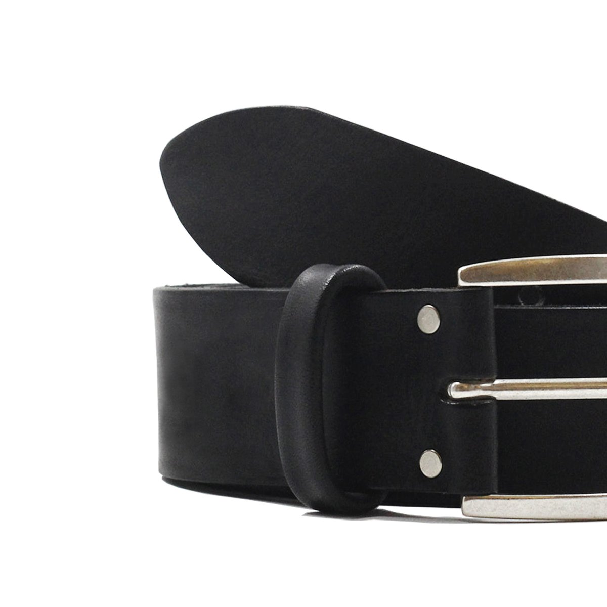 Ceinture Paris cuir lisse noir, JULES & JENN