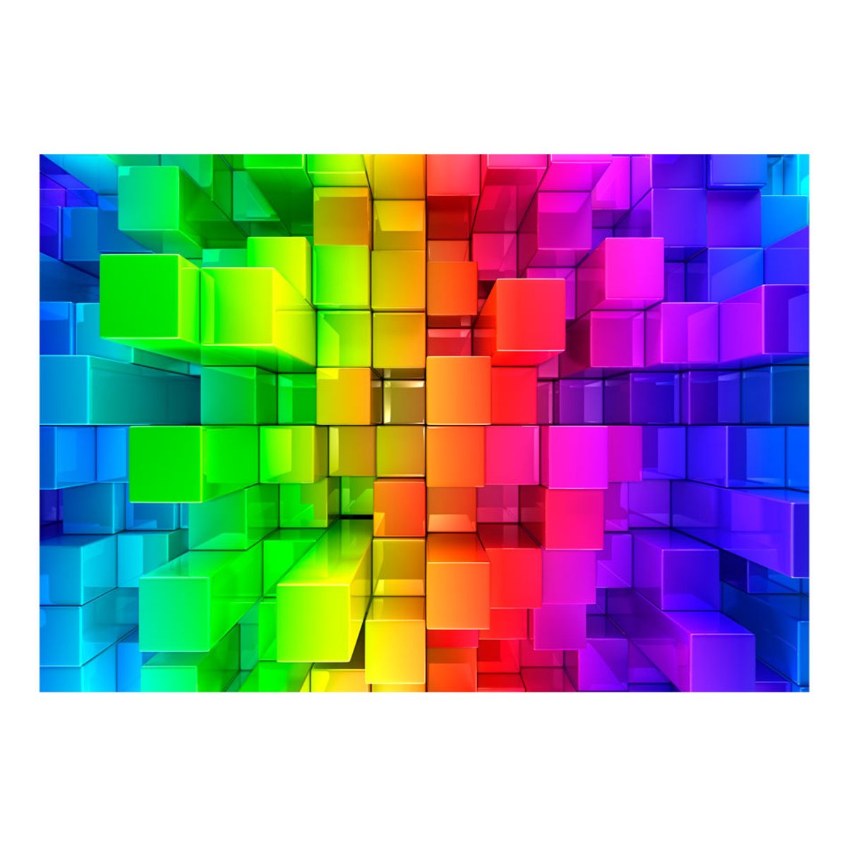 Papier peint intissé panoramique Colour jigsaw multicouleur, EDEN