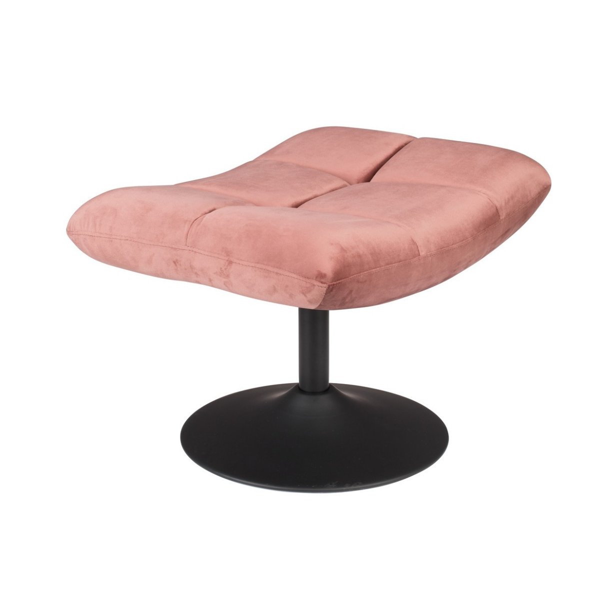 Tabouret repose pieds en velours - HOCKER rose, DUTCHBONE