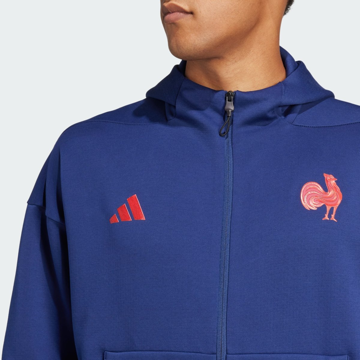 Veste De Survêtement Zippée À Capuche Z.n.e. Équipe De France Rugby Veste De Survêtement Zippée À Capuche Z.n.e. Équipe De France Rugby dark blue, adidas Performance