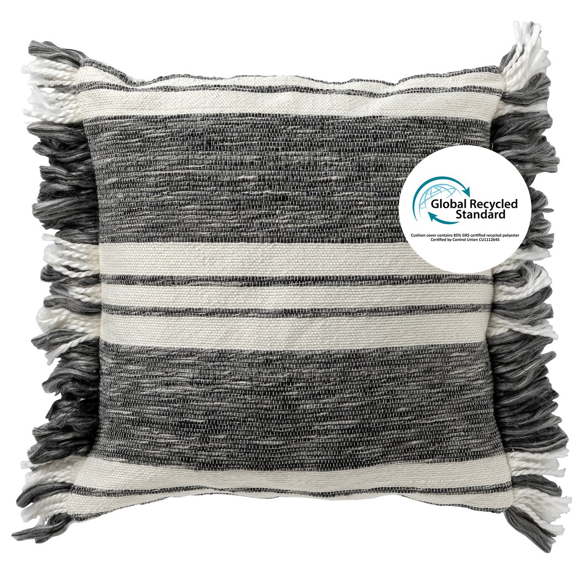 Housse de coussin Edgar anthracite, DUTCH DECOR
