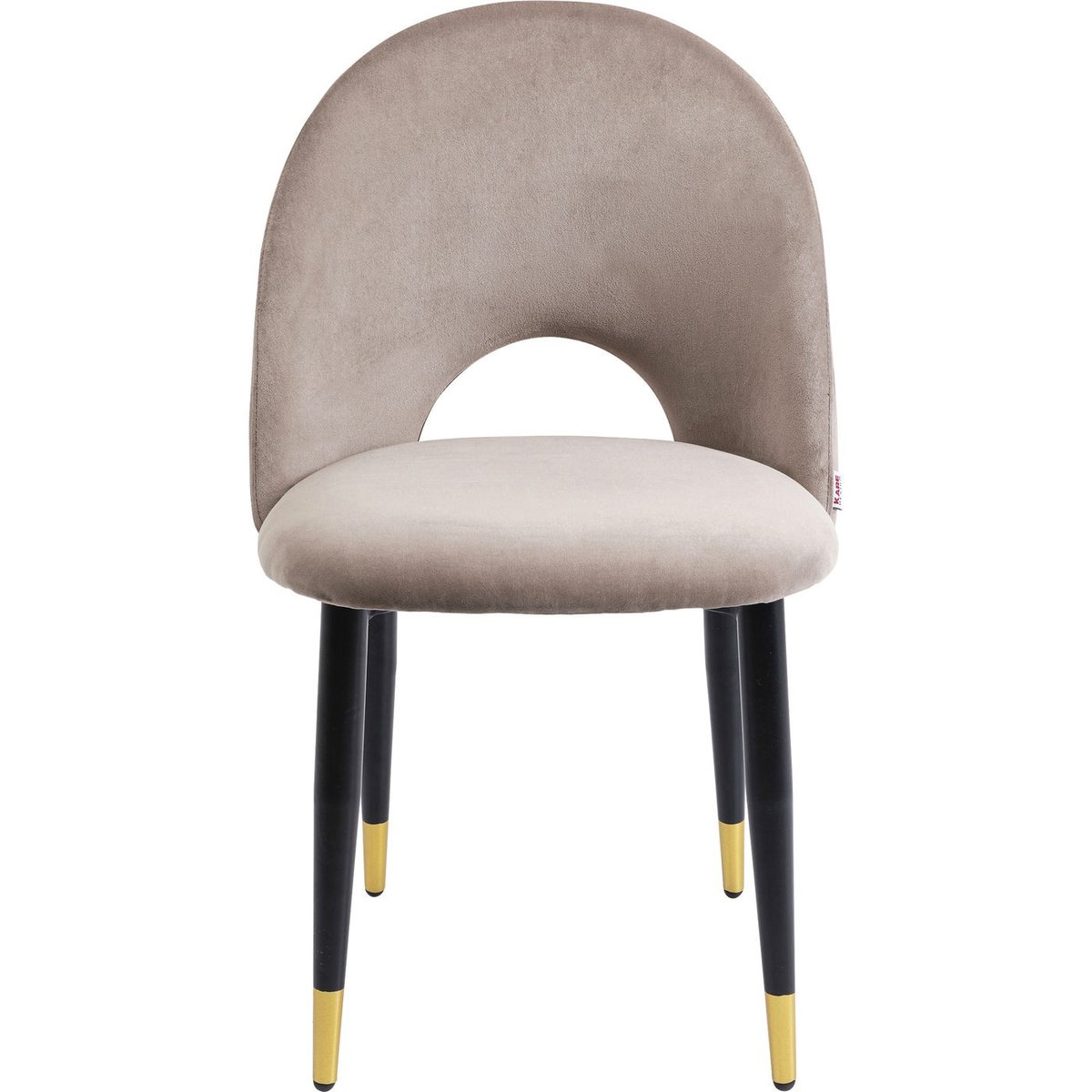 Chaise en velours, IRIS taupe, KARE DESIGN