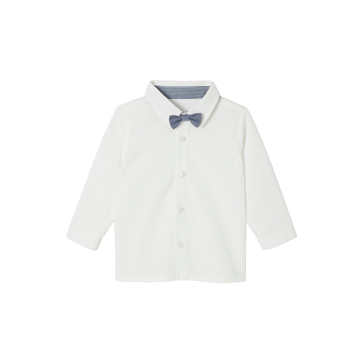 Ensemble 4 pièces bébé chemise + noeud papillon + pantalon + bretelles beige, VERTBAUDET