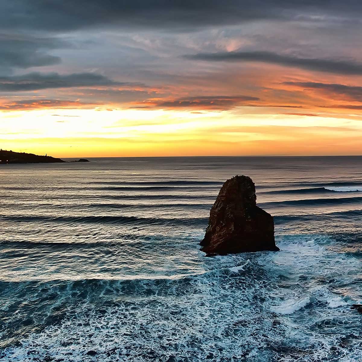 Tableau cadre moderne hendaye les deux jumeaux tableau alu dibond, HEXOA