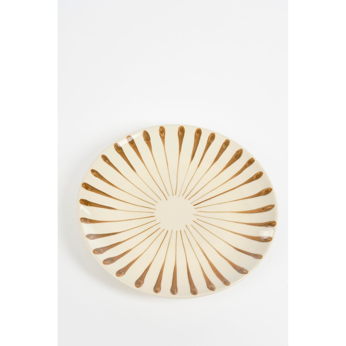 Assiette à petit-déjeuner en grès marron D26 brun, MICA DECORATIONS