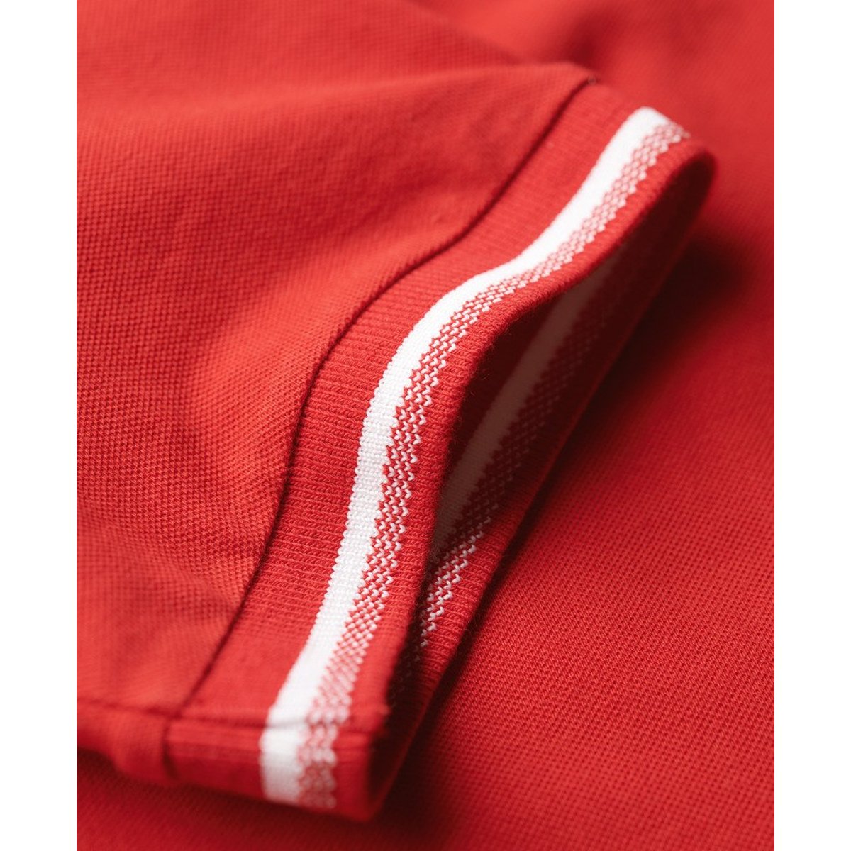 Polo à liseré Sportswear rouge pomme, SUPERDRY