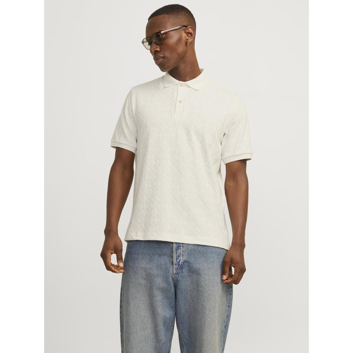 T-shirt Uni T-shirt jaune - white onyx, JACK AND JONES PREMIUM