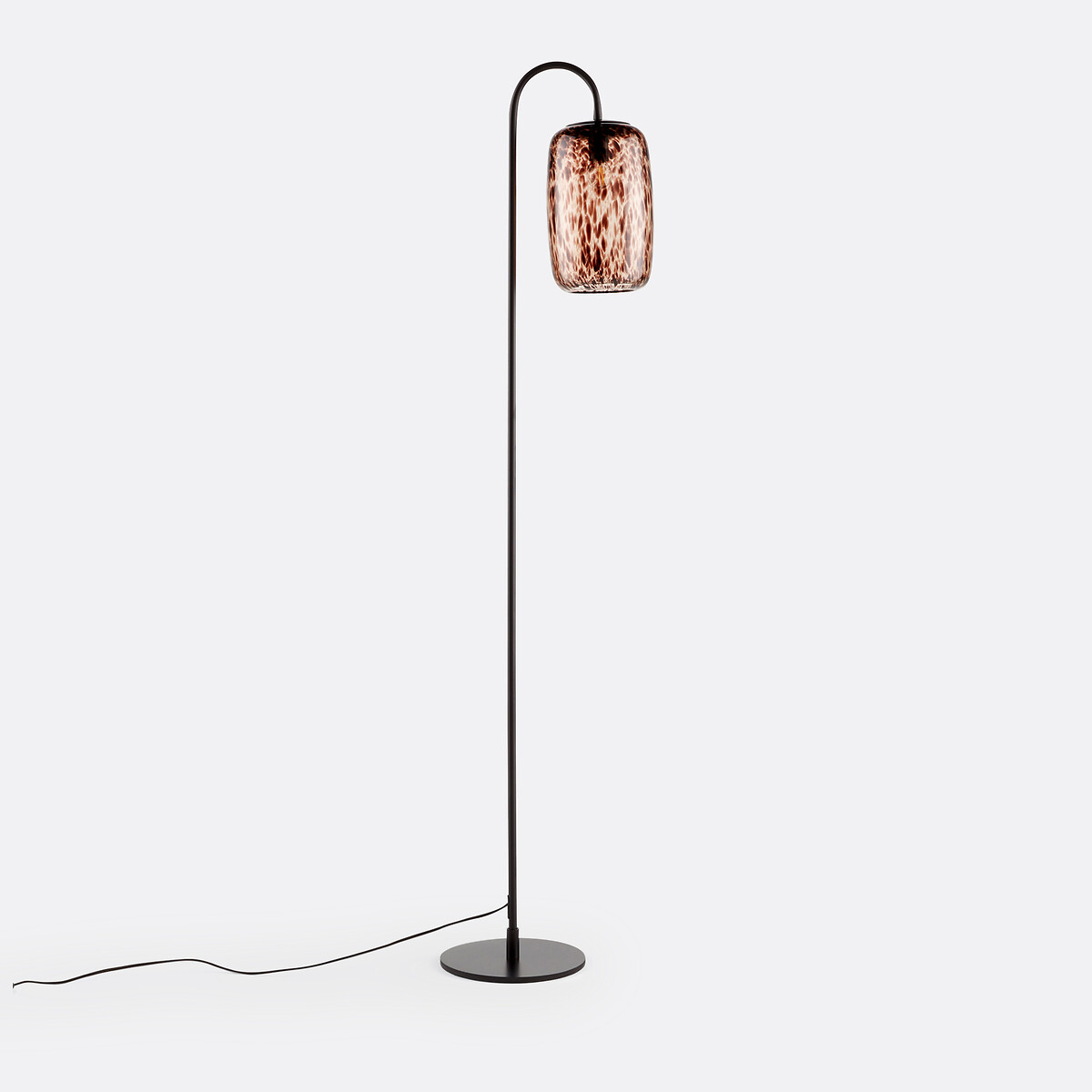 Lampadaire en métal fer et verre ambré, Toleco marron, LA REDOUTE INTERIEURS
