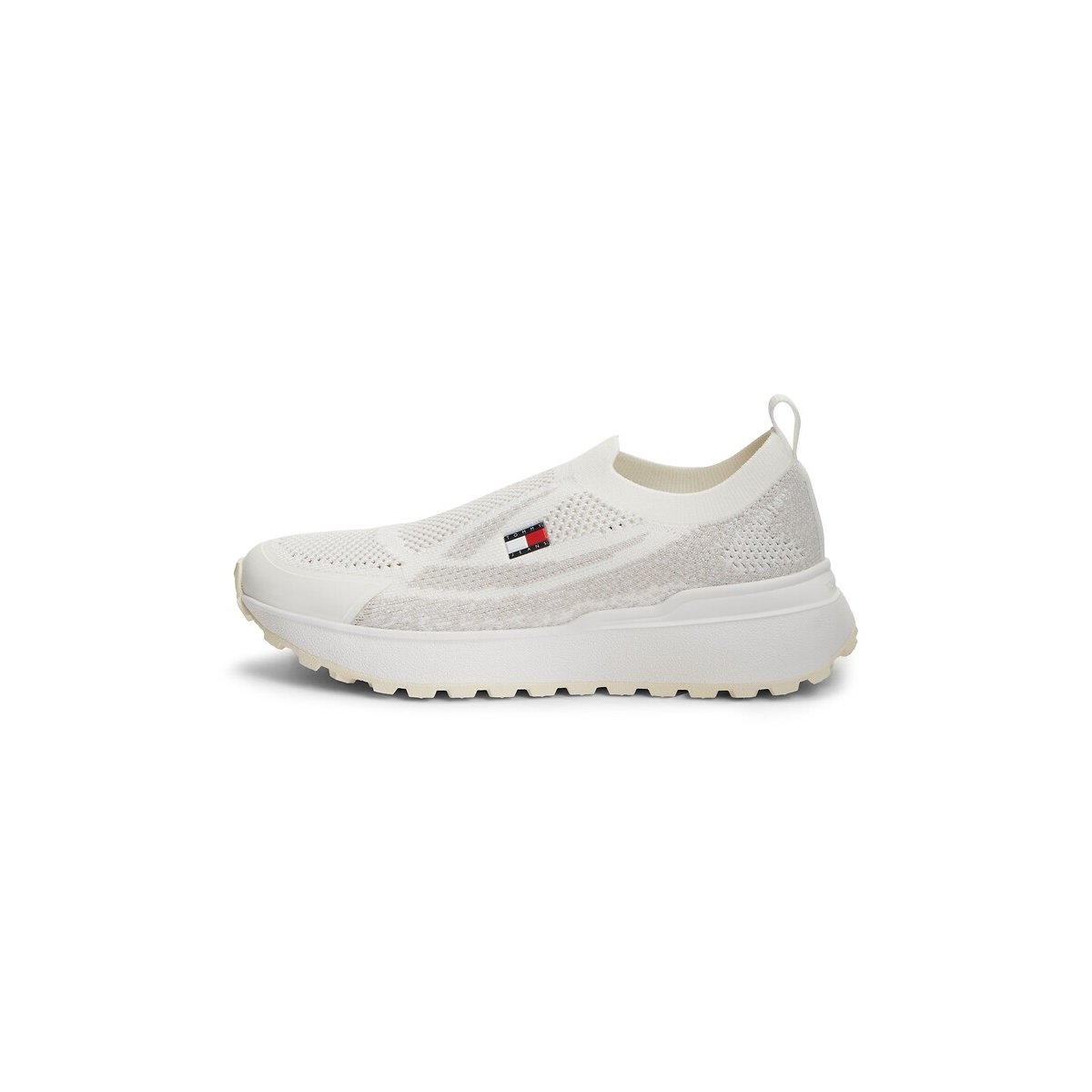 Runner Knit Slip Ons ecru , TOMMY JEANS