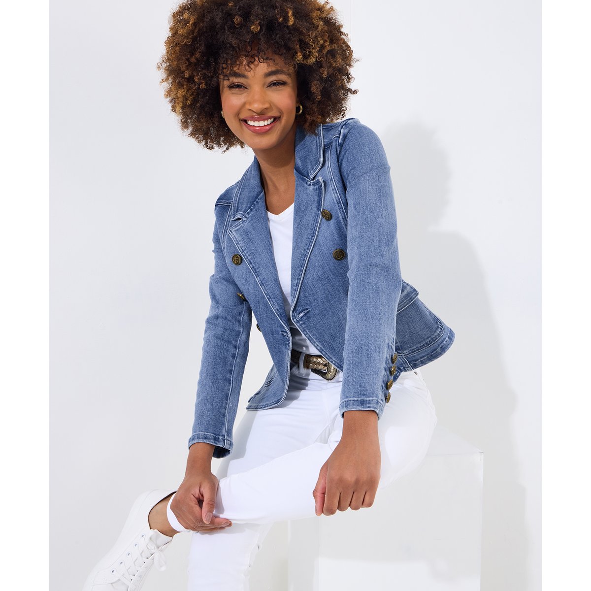 Blazer Denim Stretch Détente bleu, JOE BROWNS