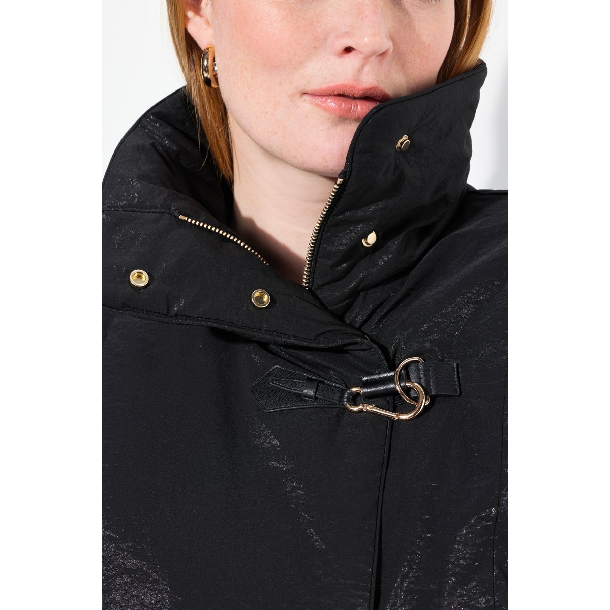 Gilet à fermeture décorée noir, ULLA POPKEN
