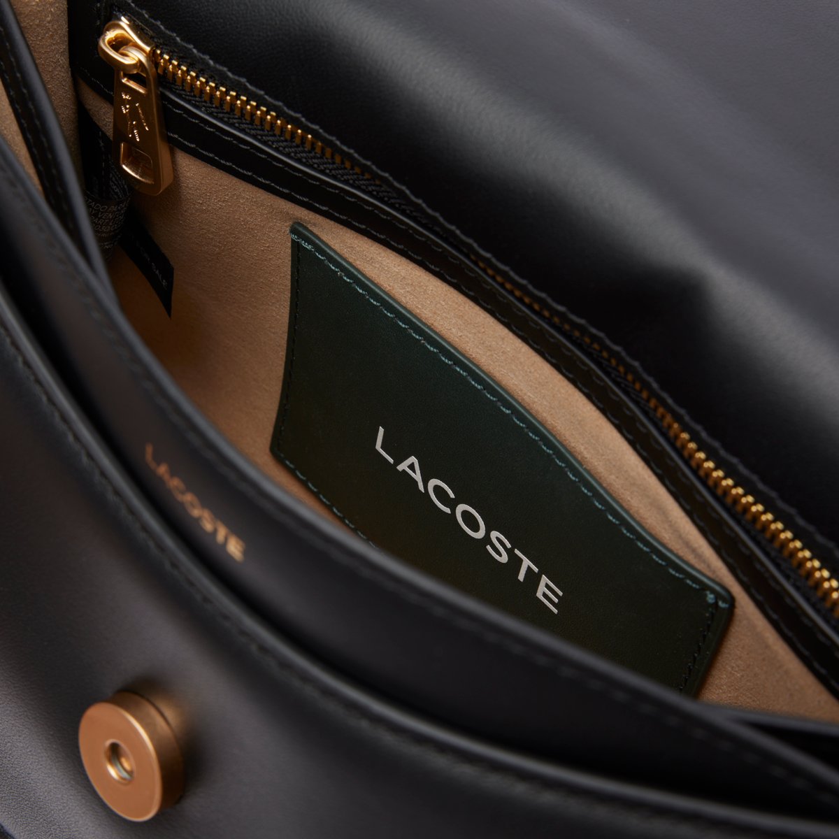 Sac à bandoulière Tennis Bliss en cuir noir-000, LACOSTE