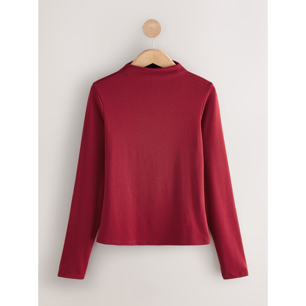 Haut à manches longues et faux col rouge cerise, NEXT