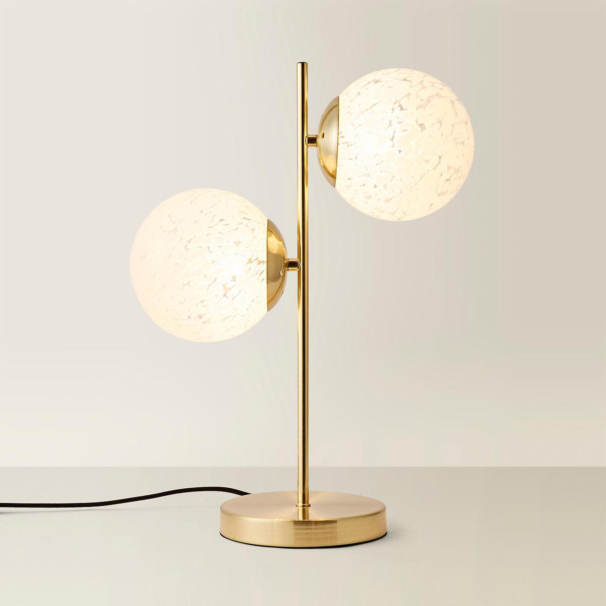 Jess 2-Light Confetti Glass Table Lamp gold-coloured, SO'HOME