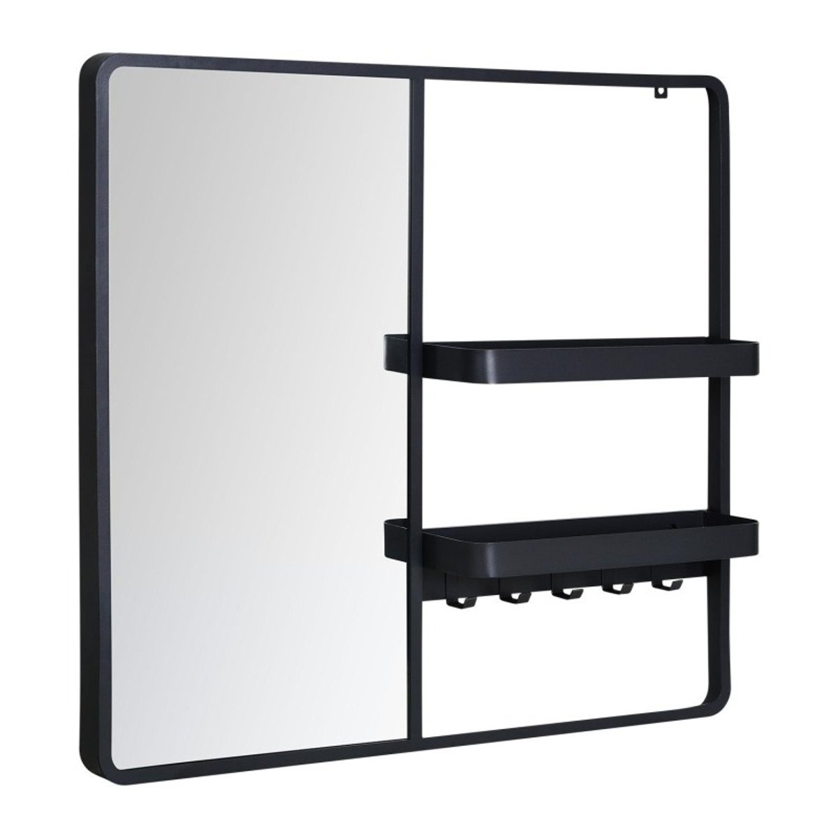 Miroir d'entrée en métal WILKO noir, MOB IN