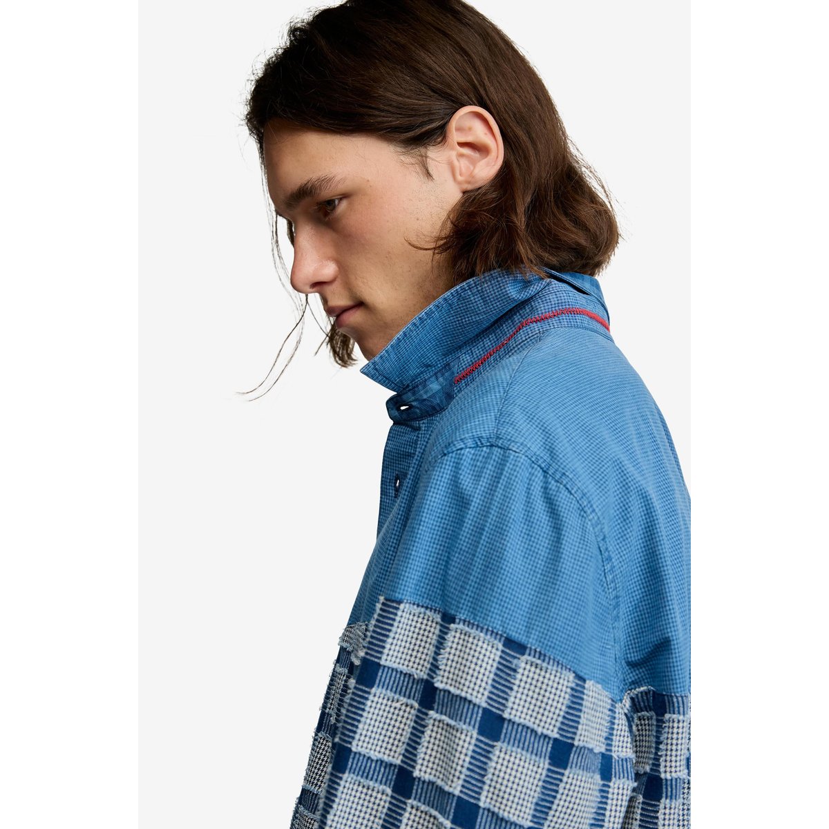 Chemise patch à carreaux bleu, DESIGUAL