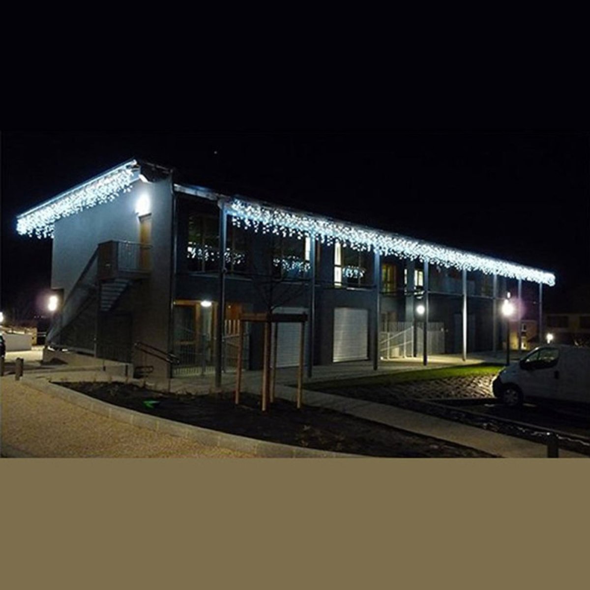 Guirlande Pro Stalactite 10m 360 Leds Blanc Froid Et Flash blanc, MILLUMINE