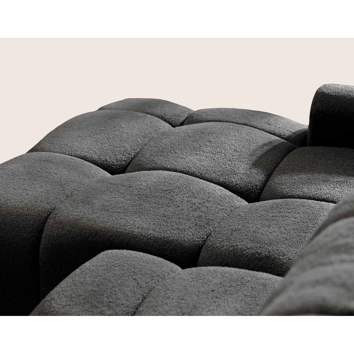Canapé d'angle gauche 4 places convertible, YULIN gris, BEST MOBILIER