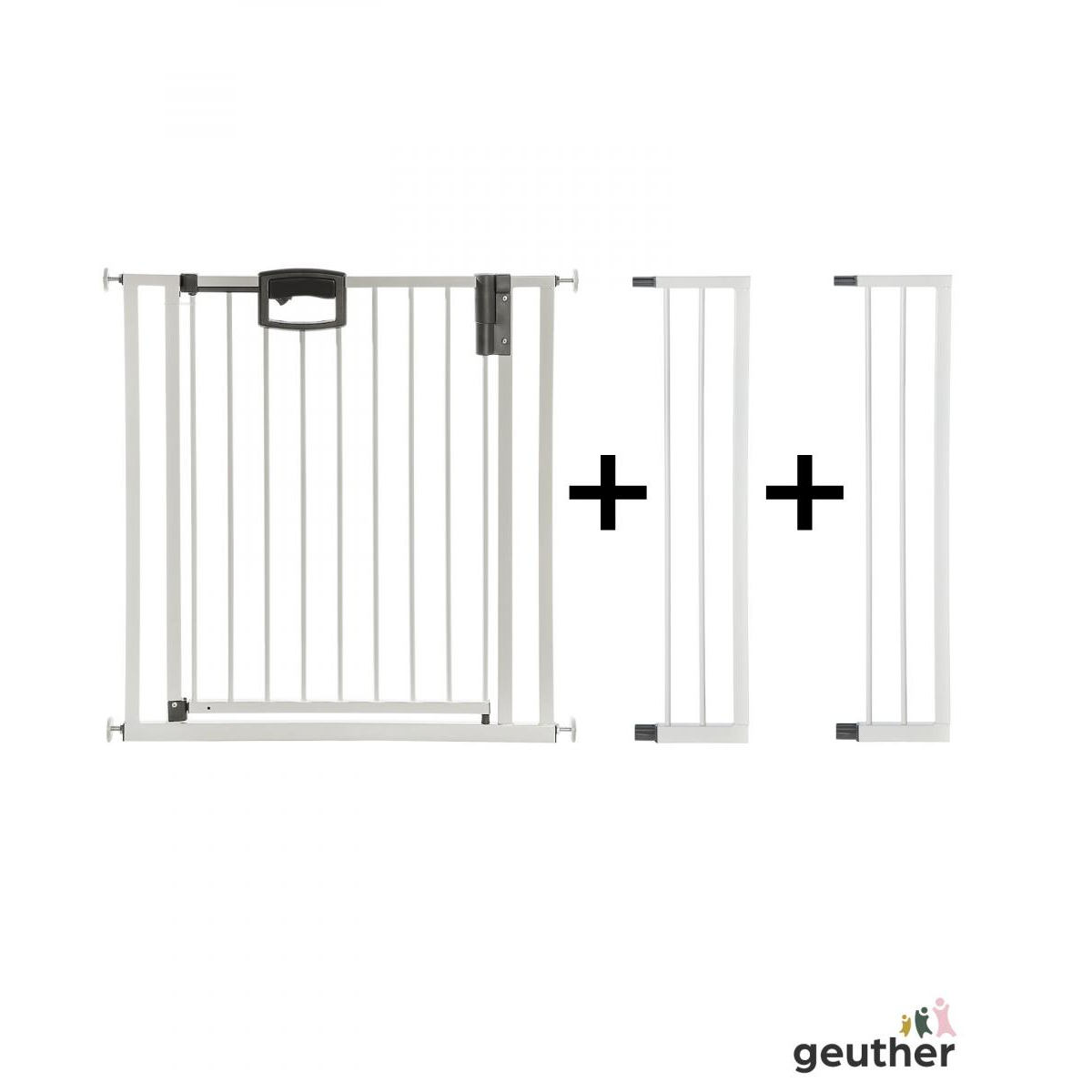 Barrière de porte à pression Easylock Plus métal 112,5 cm - 120,5 cm Blanc couleur unique, GEUTHER